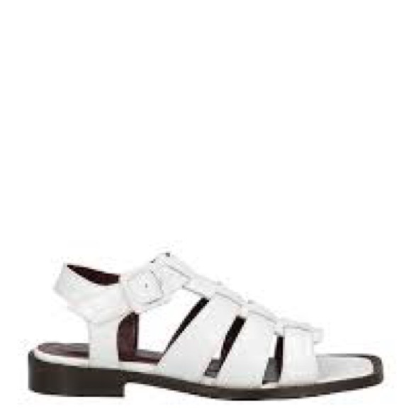 Stand White Faux Crocodile Gladiator Sandals Sz 37 - Picture 2 of 9